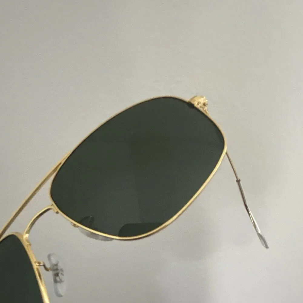 Ray-Ban RB30981 Caravan Arista sunglasses Size 58-16 Gold /Green lens Excellent